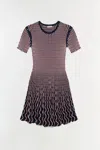 Simkhai Women's Short Sleeve Baylor Knit Mini Dress In Cranberry Multi