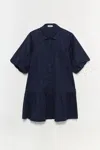 Simkhai Women's Short Sleeve Crissy Dress In Midnight