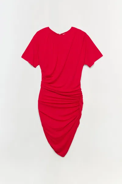 Simkhai Women's Short Sleeve Kiko Dress In Fiery Red