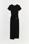 Simkhai Women's Short Sleeve Soren Knit Midi Dress In Black