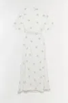 Simkhai Women's Short Sleeve Starla Embellished Midi Dress In White