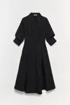 Simkhai Jazz Pintuck Midi Dress In Black