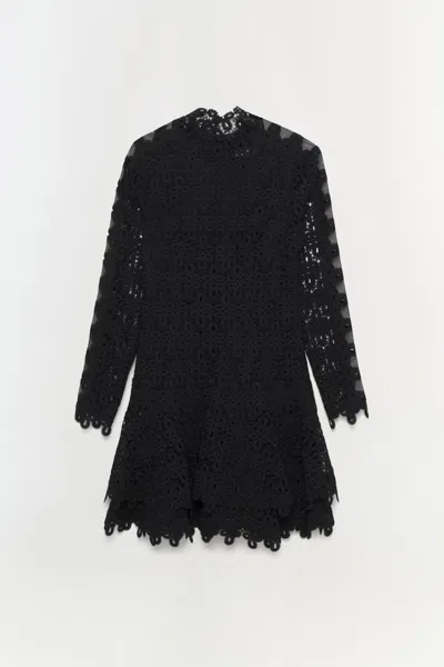 SIMKHAI WOMEN'S SIGNATURE JOY LONG SLEEVE DRESS IN BLACK