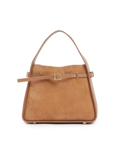Simkhai Women's Small Cleo Suede Bucket Bag In Brown