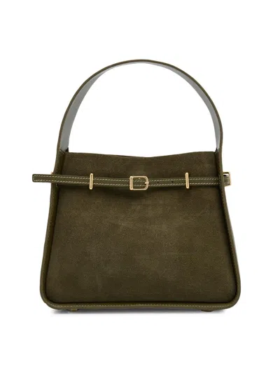 Simkhai Women's Small Cleo Suede Bucket Bag In Green