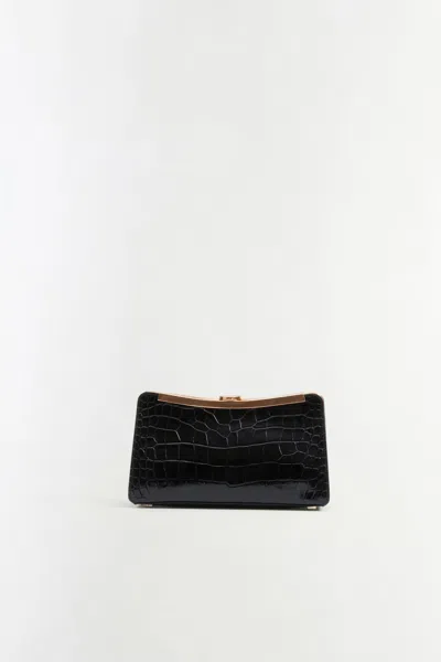 Simkhai Women's Solange Croc-embossed Leather Clutch In Black