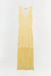 Simkhai Sonia Fringed Knit Maxi Dress In Yellow