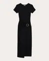 Simkhai Women's Short Sleeve Soren Knit Midi Dress In Black In Black