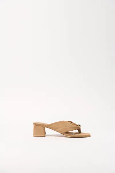 Simkhai Women's Stella Suede Block Heel In Light Camel In Brown