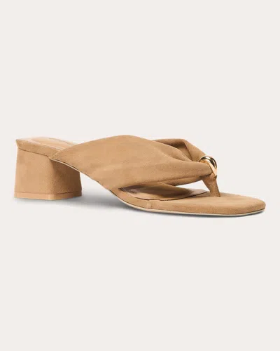 Simkhai Women's Stella Suede Block Heel Sandal In Brown