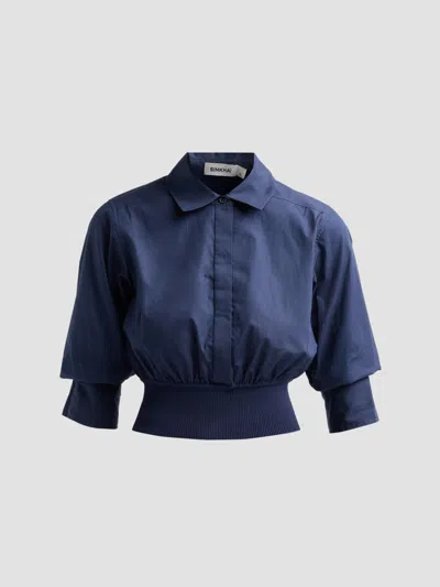 Simkhai Women's Stiles Cotton Poplin Shirt In Midnight