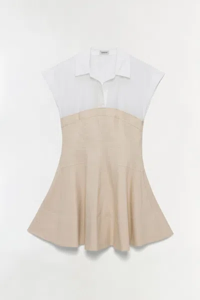 Simkhai Women's Sundae Linen Mini Dress In Sand/multi