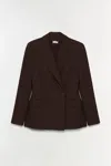 Simkhai Women's Surabhi Blazer In Chocolate In Brown