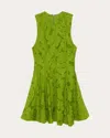 Simkhai Women's Sylvia Jacquard Fit & Flare Mini Dress In Green