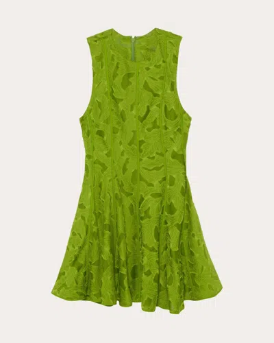 Simkhai Women's Sylvia Jacquard Fit & Flare Mini Dress In Green