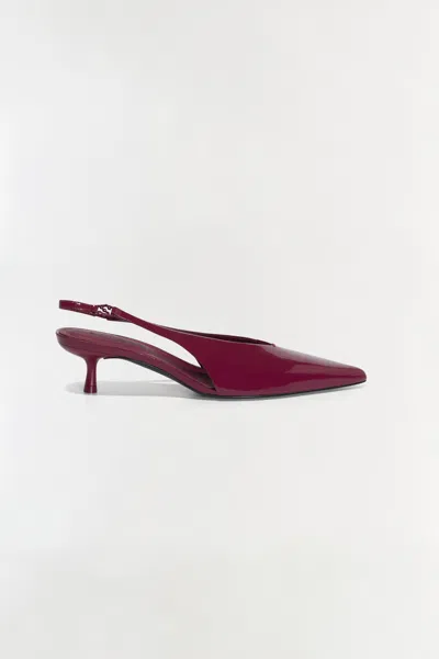 Simkhai Women's Sylvie Slingback Kitten Heel In Cranberry In Red