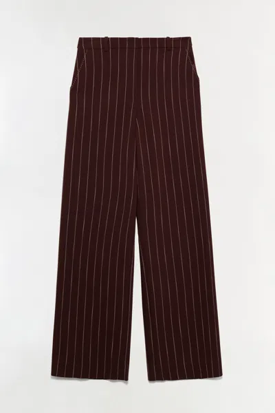 Simkhai Women's Tavar Suiting Pants In Mahogany Stripe In Brown
