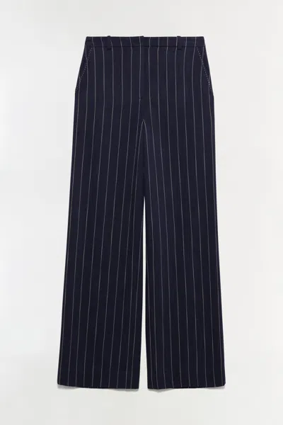 Simkhai Women's Tavar Suiting Pants In Midnight Stripe In Blue