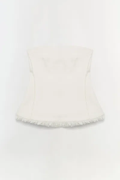 Simkhai Women's Theodora Strapless Top In Snow