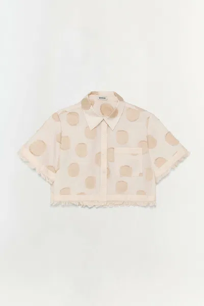 Simkhai Women's Topanga Shirt In Sand Polka Dot