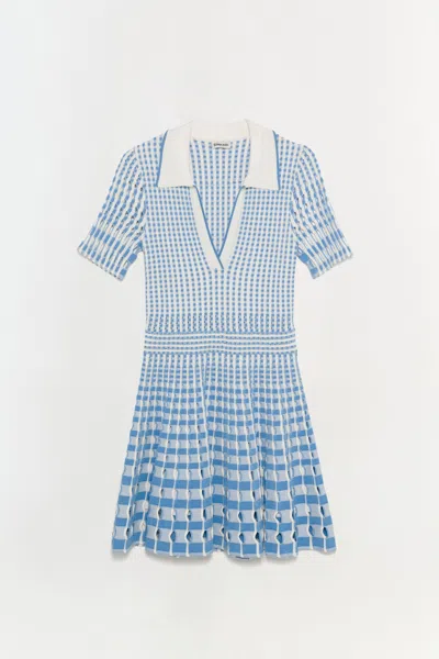 SIMKHAI WOMEN'S TOVI KNIT MINI DRESS IN BLUE HYDRANGEA MULTI
