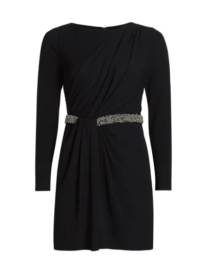 Simkhai Women's Tulia Draped Jersey Minidress In Black