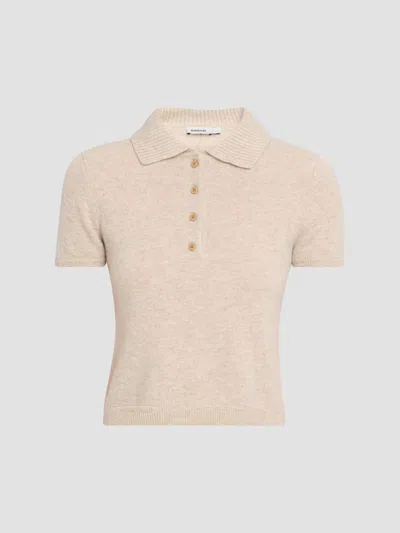 Simkhai Women's Twila Cashmere Polo Shirt In Ivory