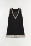 Simkhai Darcy Embellished Mini Dress In Black In Black