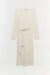 Simkhai Skyla Wrap Dress Ivory Xl In Neutral