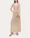 Simkhai Vallen Pleated Gown In Champagne
