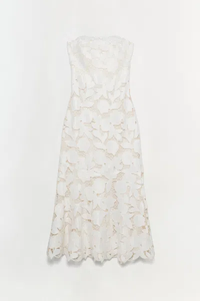 Simkhai Women's Valletta Strapless Embroidered Dress In White Multi