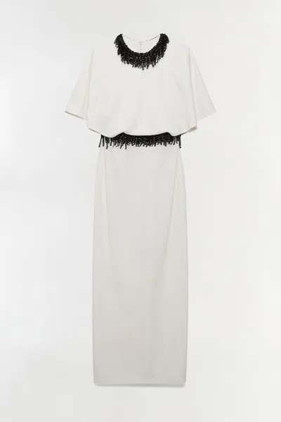 Simkhai Women's Vantrel Embellished Gown In Ivory In Animal Print