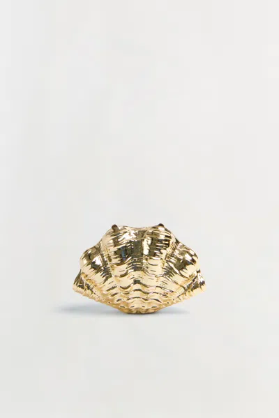 Simkhai Women's Venus Metal Shell Clutch In Gold