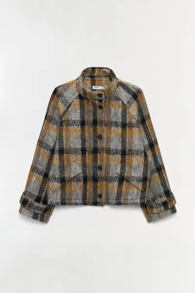 SIMKHAI WOMEN'S VIRELLE PLAID JACKET IN GREY MULTI