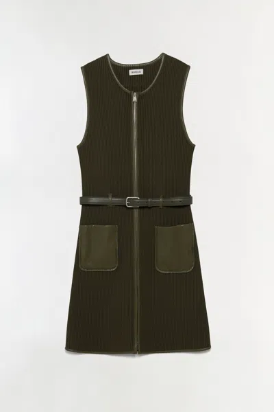 Simkhai Women's Viretta Knit Mini Dress In Dark Olive In Multi