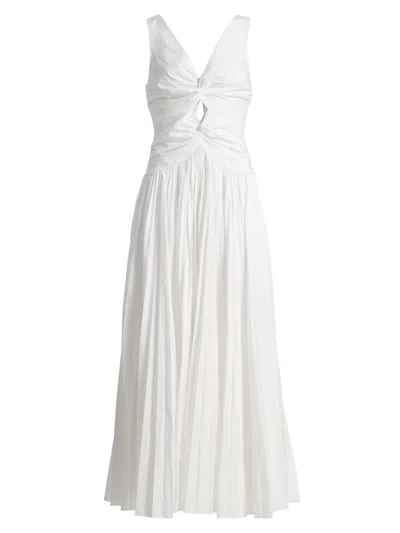 Simkhai Women's Vivianne Center Twist Midi-dress In White