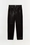 Simkhai Women's Waldon Leather Curved Leg Pant In Black