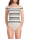 Simkhai Women's Walker Off-shoulder One-piece Swimsuit In Neutral