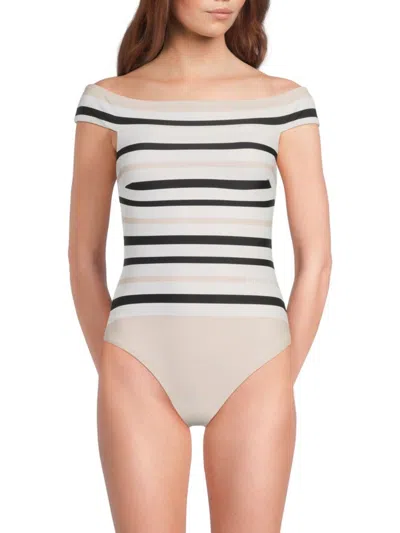 Simkhai Women's Walker Off-shoulder One-piece Swimsuit In Neutral