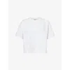 Simkhai Womens White Amaru Hardware-embellished Stretch-organic Cotton T-shirt