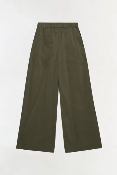 Simkhai Women's Wide Leg Arden Cotton Pull On Pant In Fern In Green