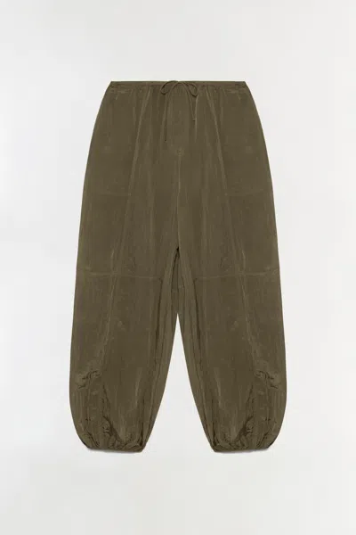Simkhai Womens Sea Turtle Freya Parachute Woven Trousers In Green