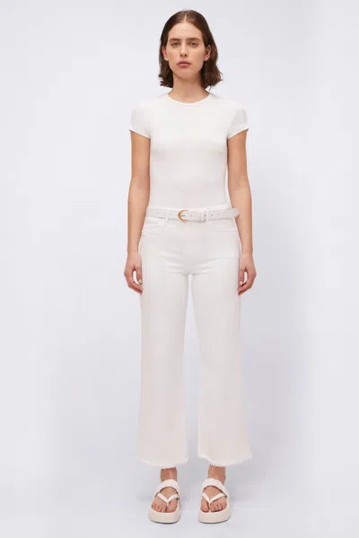 Simkhai Women's Wide Leg Jude Wide Leg Denim Pants In Distressed White