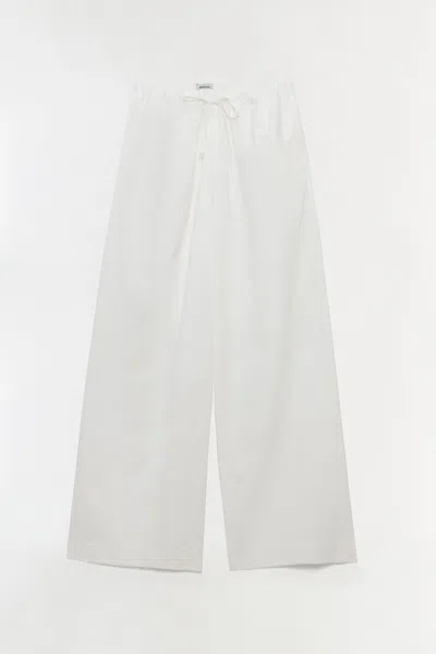 Simkhai Rhea Cotton Wide Leg Pant In White