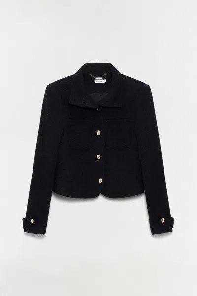 Simkhai Women's Wilcox Textured Wool Jacket In Black