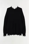 Simkhai Women's Willa Oversized Wool Sweater In Black In Black