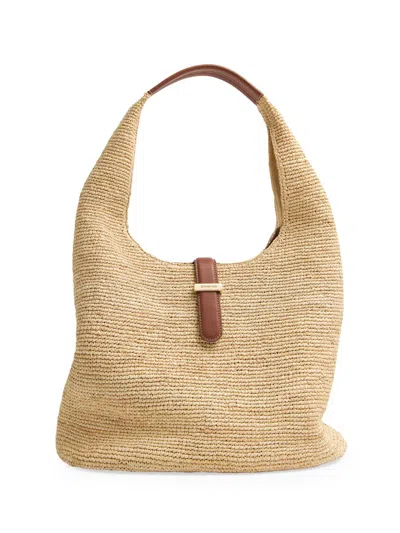 Simkhai Women's Woven Raffia Hobo Bag In Natural Sequoia