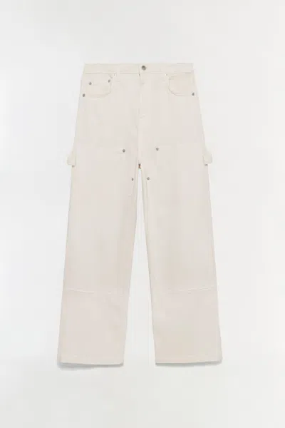 Simkhai Women's Xavier Denim Pants Carpenter Pant In Porcelain In Neutral