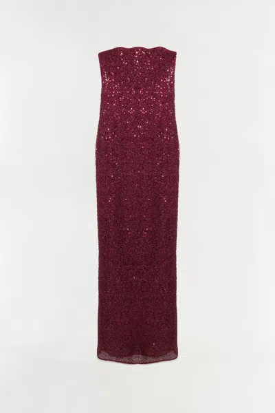 Simkhai Women's Xyla Sequin Gown In Cranberry In Red