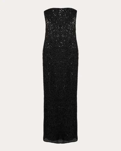 Simkhai Women's Xyla Sequin Strapless Gown In Black